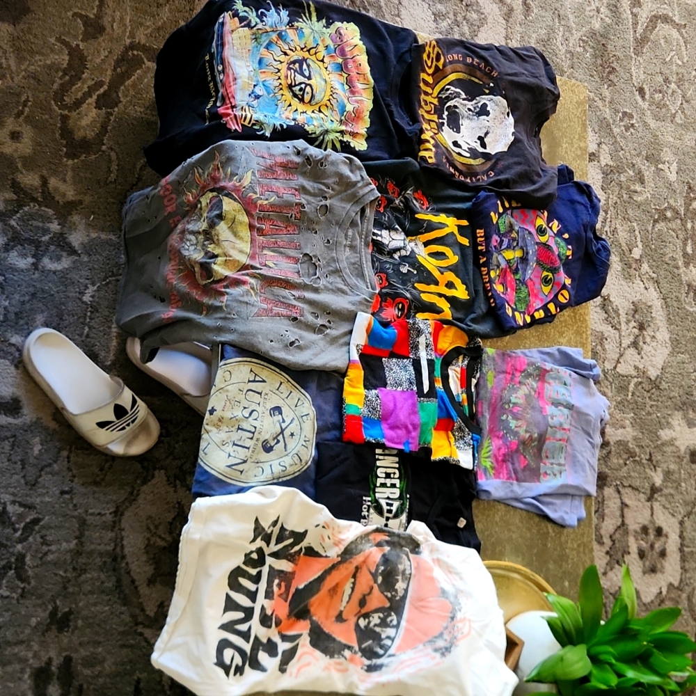 10 band shirts Medium-large